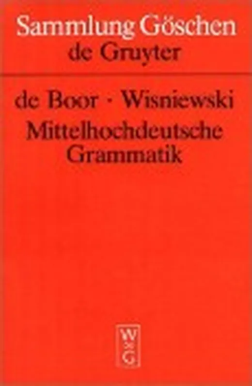 Mittelhochdeutsche Grammatik