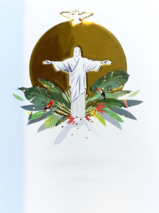 Lot de 25 images en dorure "En Dieu sur la Terre version 1"
