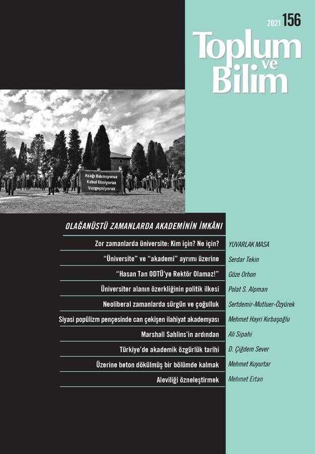 Toplum ve Bilim - Sayı 156 (Haziran 2021)