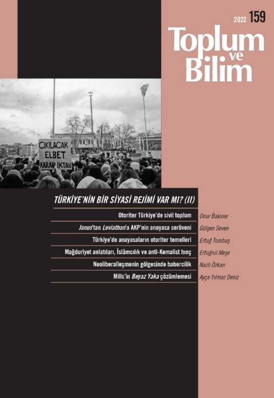 Toplum ve Bilim - Sayı 159 (Nisan 2022)