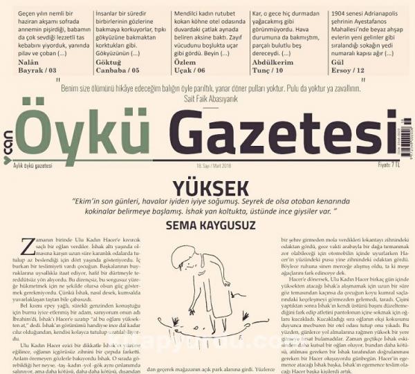 Can Öykü Gazetesi - Sayı 18 (Mart 2018)