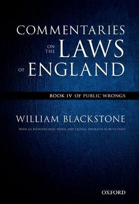 The Oxford Edition of Blackstone's: Commentaries on the Laws of England