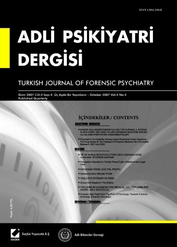 Adli Psikiyatri Dergisi – Cilt 4 Sayı 4