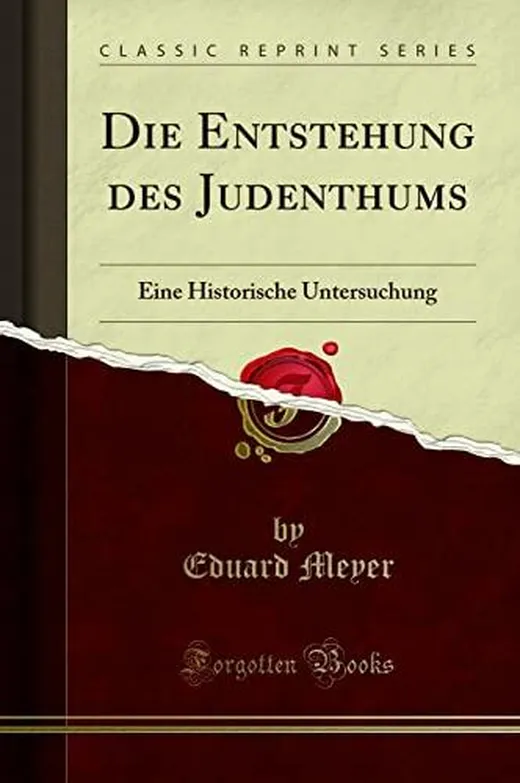 Die Entstehung des Judenthums (Classic Reprint): Eine Historische Untersuchung: Eine Historische Untersuchung (Classic Reprint)