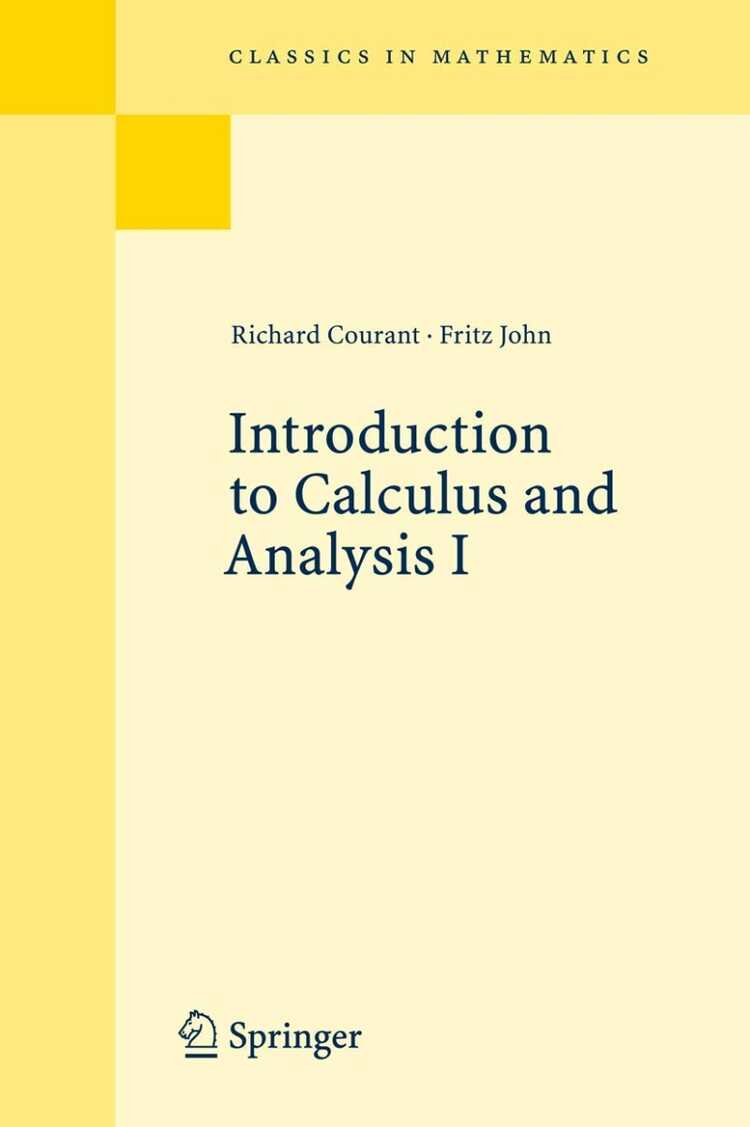 Introduction to Calculus and Analysis, Vol.1