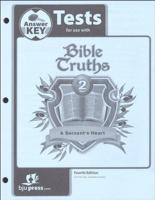 Bible Truths Test Answer Key Grade 2 4th Edition