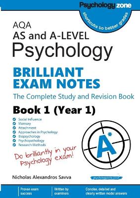 AQA AS and A-level Psychology BRILLIANT EXAM NOTES (Year 1)