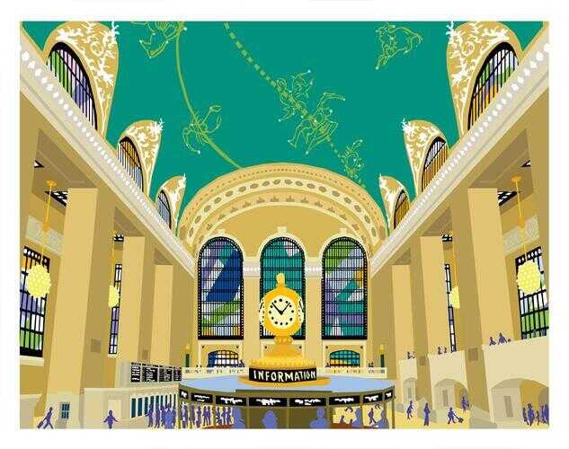New York City Grand Central Station Art Print 11X14