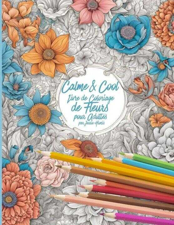 Calme & Cool, Livre de Coloriage de Fleurs pour Adultes B — Jessie Hionis