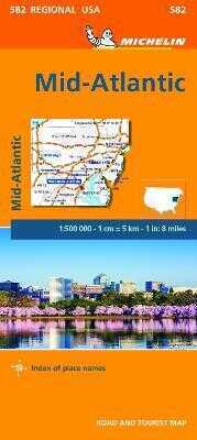 Midatlantic - Michelin Regional Map 582