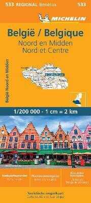 Belgium North & Central - Michelin Regional Map 533