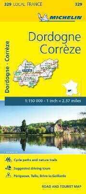 Correze, Dordogne - Michelin Local Map 329