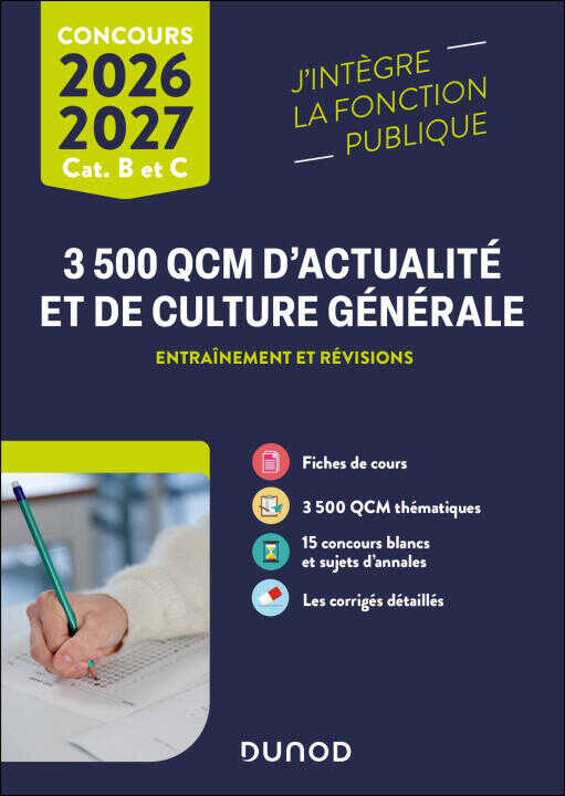3500 QCM d'actualité et de culture générale - 2026-2027 — Malika Abdoun