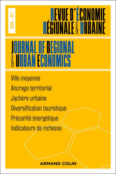 Revue d'économie régionale et urbaine Nº1/2026
