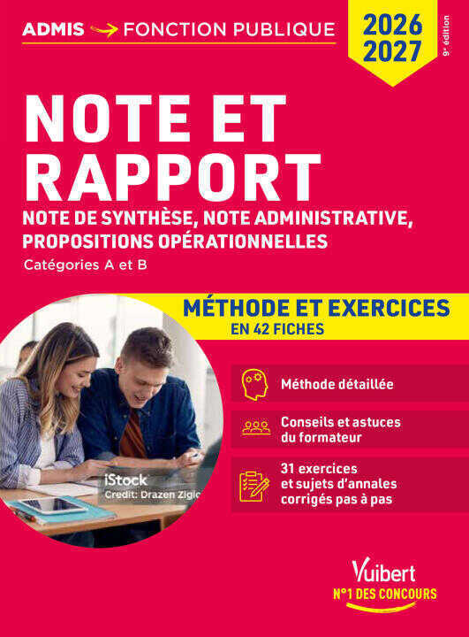 Note et rapport - Méthode et exercices en fiches - Concours 2026-2027