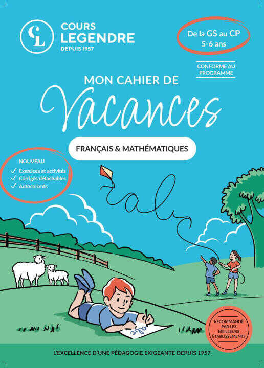 Mon cahier de vacances - De la GS au CP (5-6 ans)Français & Mathématiques