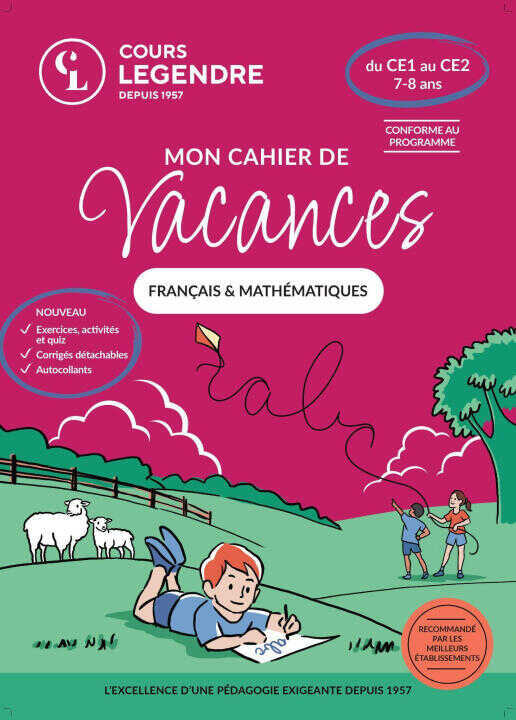 Mon cahier de vacances - Du CE1 au CE2 (7-8 ans)Français & Mathématiques