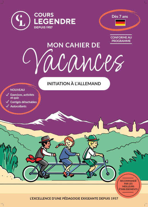 Mon cahier de vacances  (Dès 7 ans)Initiation à l'allemand