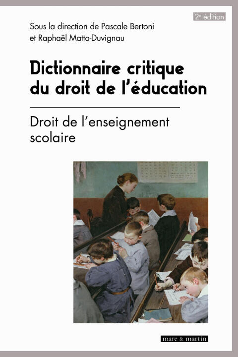 Dictionnaire critique du droit de l'éducation