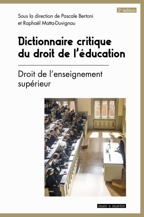 Dictionnaire critique du droit de l'éducation — Matta-Duvignau
