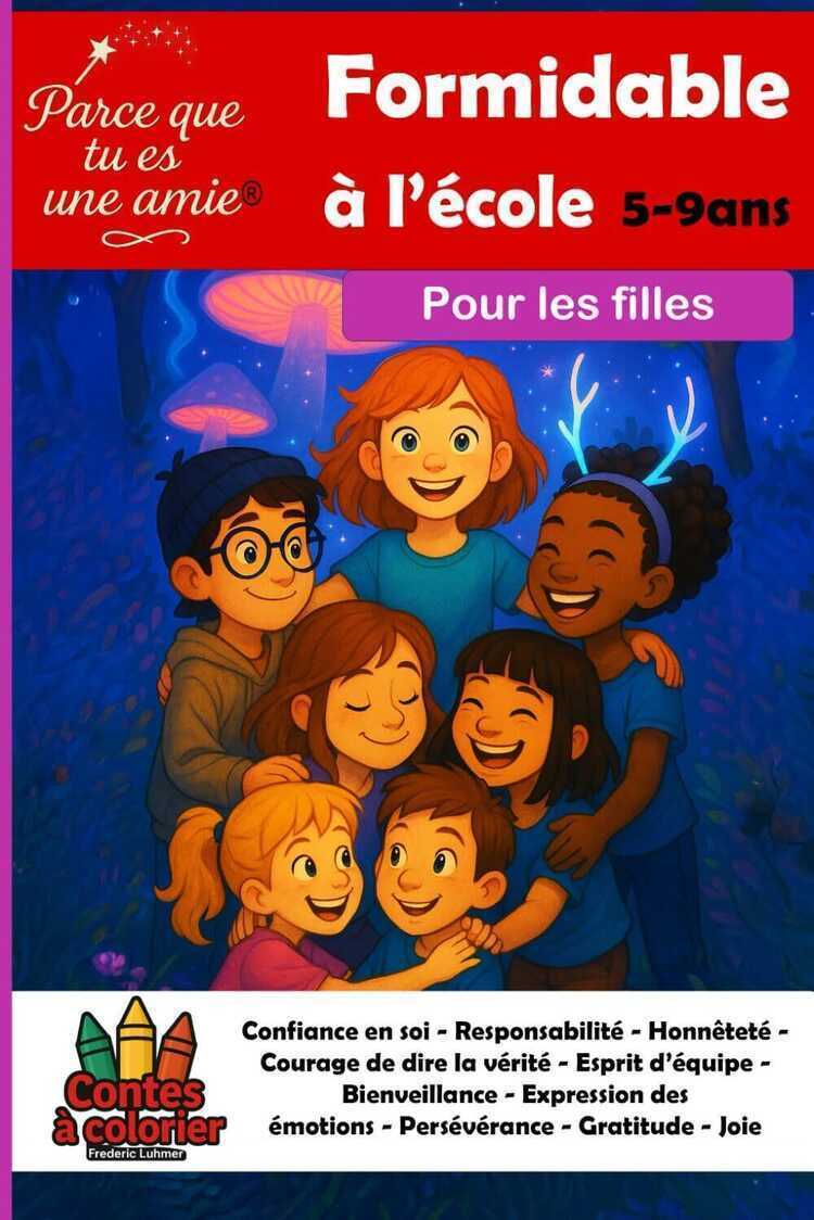 Parce que tu es une amie formidable pour les filles TOME 1 À l’école Confiance en soi Responsabilité