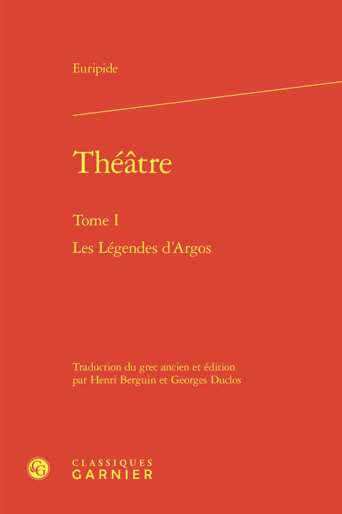 Théatre. tome i - les légendes d'argos