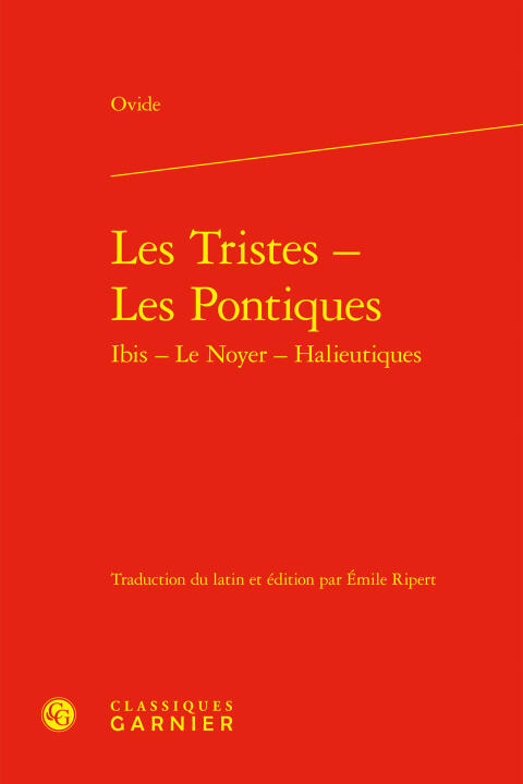 Les tristes - les pontiques ibis - le noyer - halieutiques