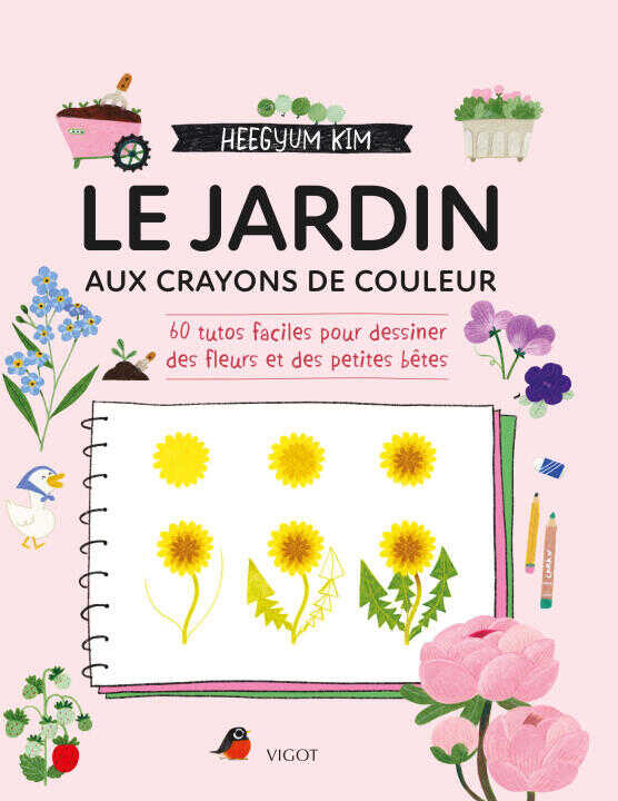 Le jardin aux crayons de couleur