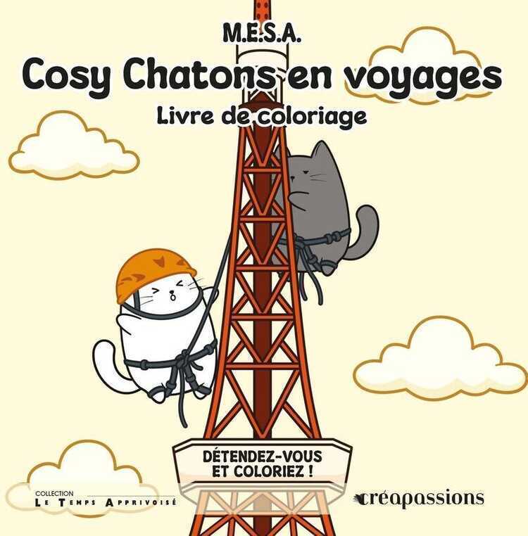 Cosy chatons en voyage -Livre de coloriage
