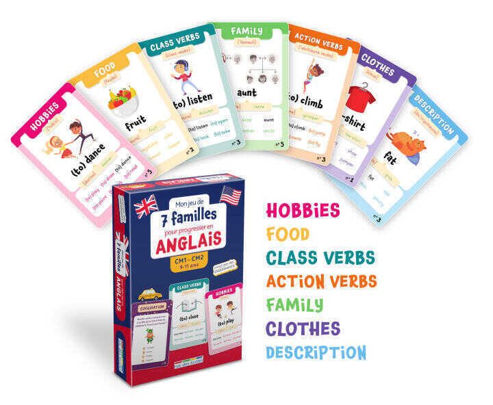 Mon jeu de 7 familles pour progresser en anglais CM1-CM2