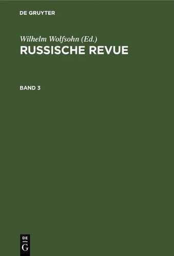 Russische Revue / Russische Revue. Band 3
