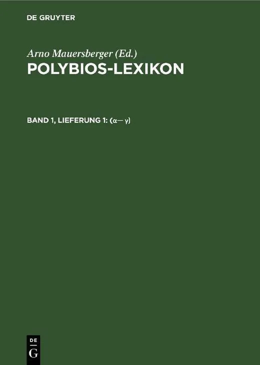 Polybios-Lexikon / (Alpha - Gamma)