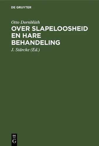 Over slapeloosheid en hare behandeling