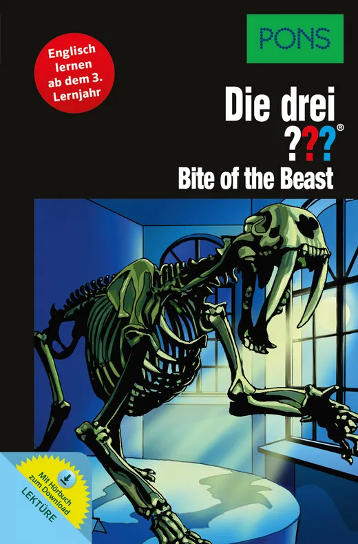 PONS Die drei ??? - Bite of the Beast: Englisch lernen mit Justus, Peter und Bob. Mit MP3-Hörbuch zum Download.