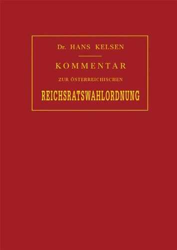 Kommentar zur österreichischen Reichsratswahlordnung