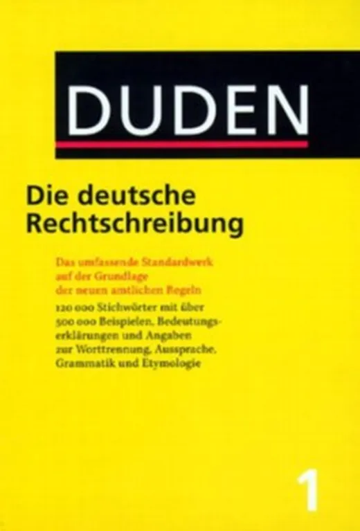 Der Duden, 12 Bde., Bd.1, Duden Die deutsche Rechtschreibung, neue Rechtschreibung: 1