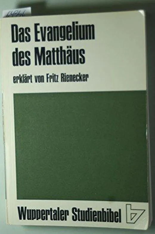 Das Evangelium des Matthäus. (Wuppertaler Studienbibel)