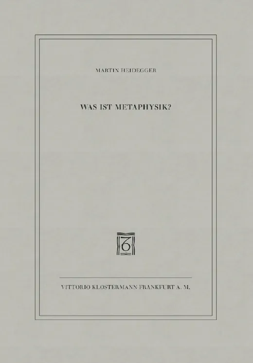 Was ist Metaphysik?