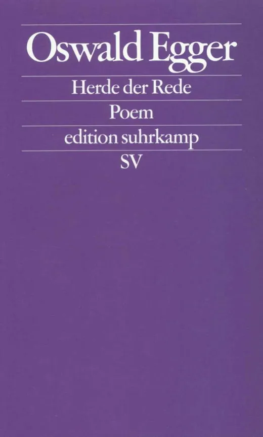 Herde der Rede: Poem | Georg-Büchner-Preis 2024 (edition suhrkamp)