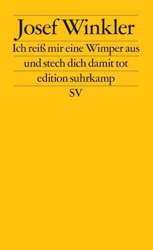 Ich reiß mir eine Wimper aus und stech dich damit tot