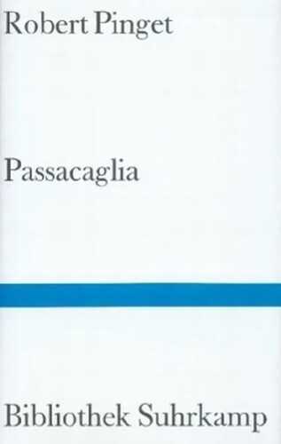 Passacaglia — Robert Pinget