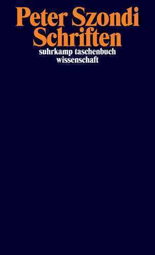Schriften — Peter Szondi
