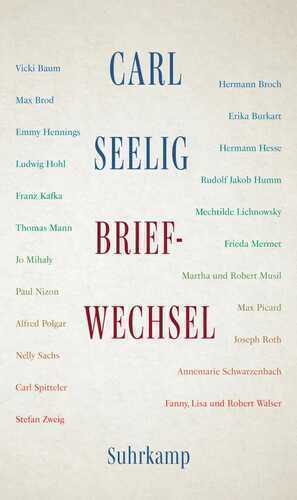 Briefwechsel — Carl Seelig
