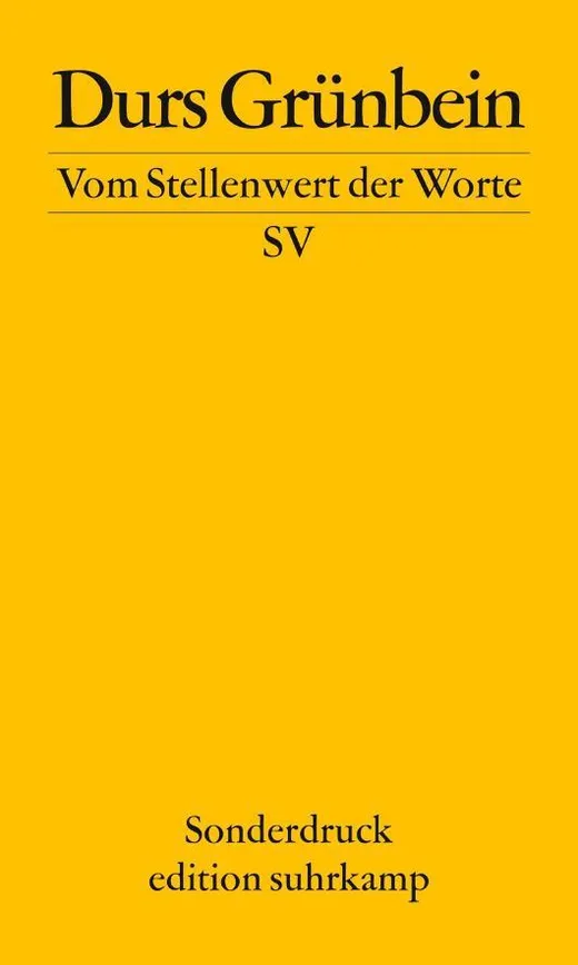 Vom Stellenwert der Worte