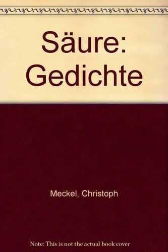 Säure: Gedichte