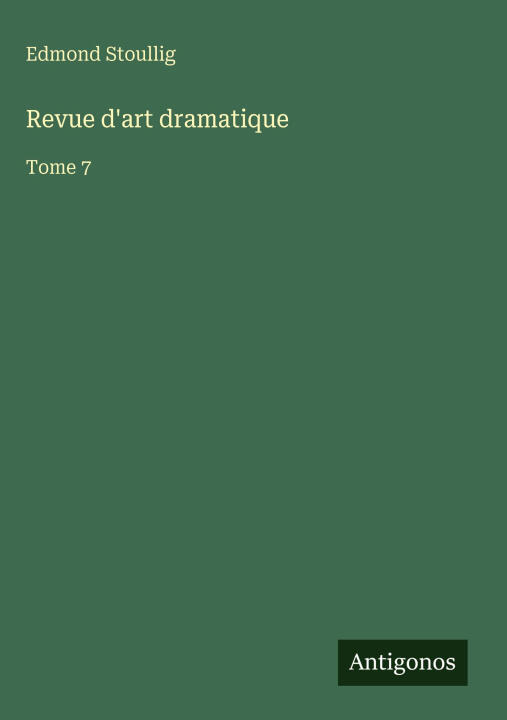 Revue d'art dramatique
