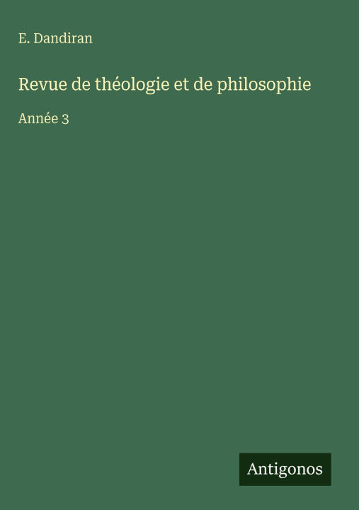 Revue de théologie et de philosophie