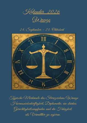 Sternzeichen Waage Kalender 2026
