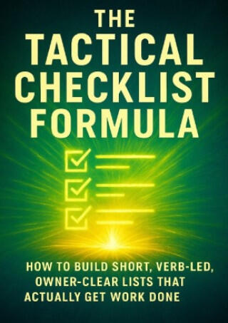 The Tactical Checklist Formula