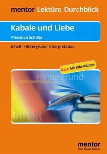 Friedrich Schiller: Kabale und Liebe - Buch mit Info-Klappe